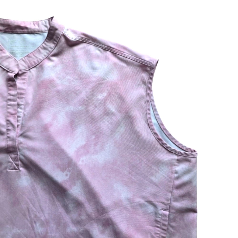 Figs Rafaela Oversized Scrub Top - Marbled Rose Size 4X tie dye pink - Picture 6 of 10
